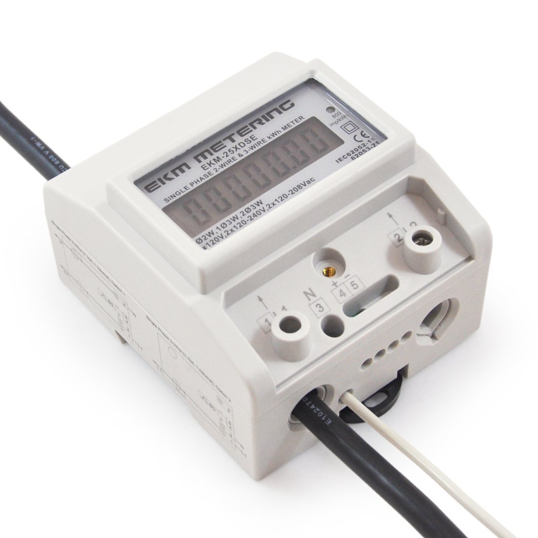 Single Phase, Pass-Through kWh Meter, 2 or 3-Wire, 120V up to 120/240V, 100A, 60Hz, EKM-25XDSE