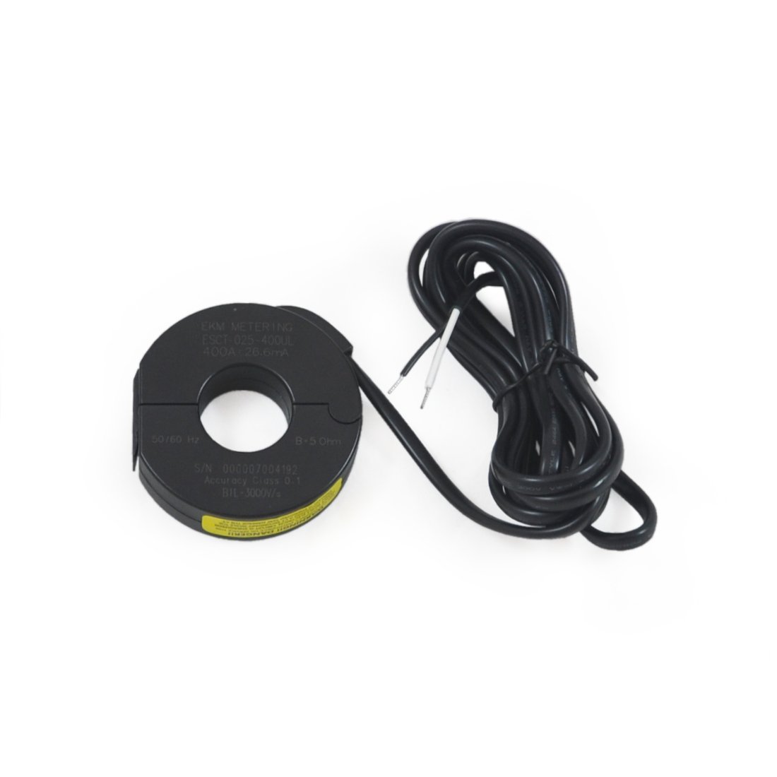 Split-Core CT, 400A, 400A:26.6mA, 25mm (0.98") Hole Diameter, ESCT-025-400UL